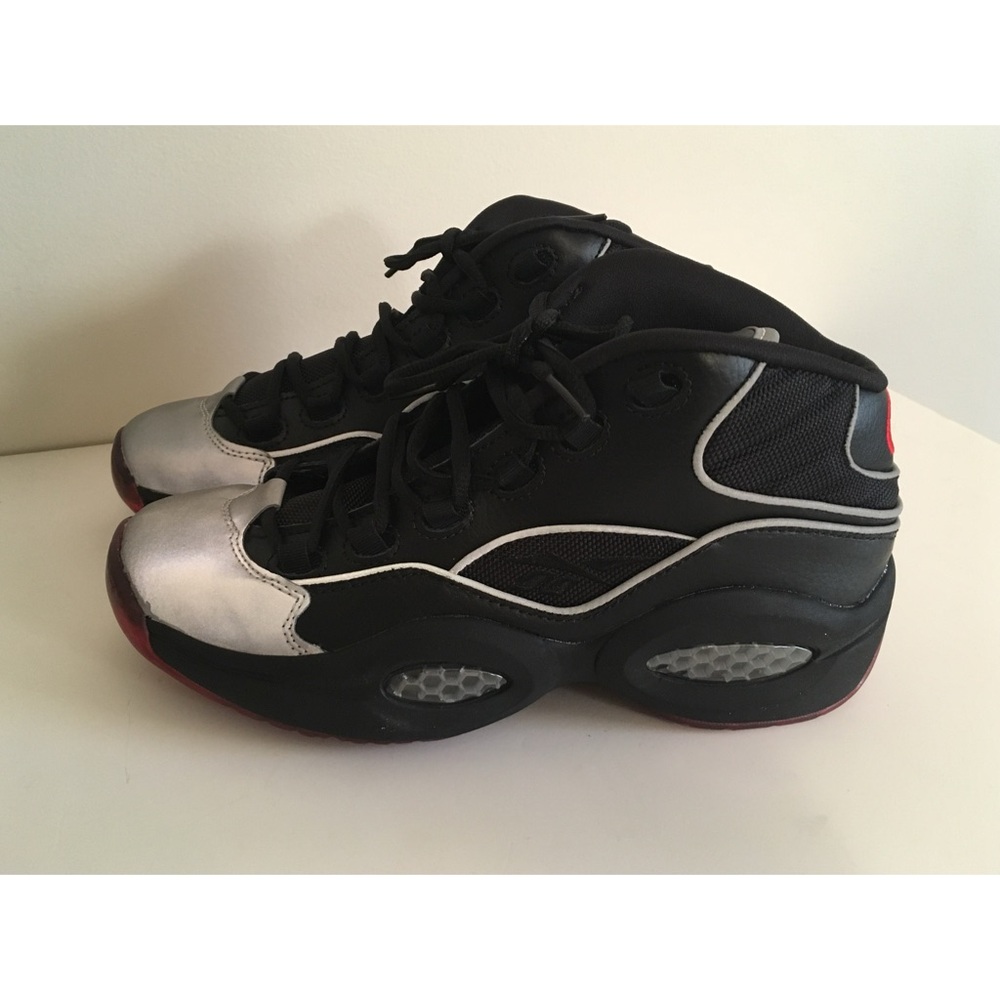 NWT Black & Silver Reebok Question Mid ‘Jadakiss’ Size 7